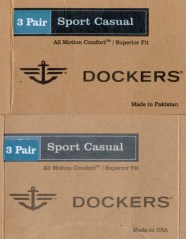 Dockers sock labels - front