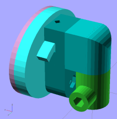 Helmet mirror mount - 3D model - Fit layout