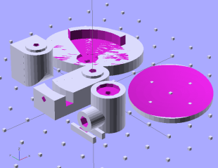 Helmet mirror mount - 3D model - Show layout