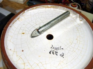 Glass drill for plant pot hole