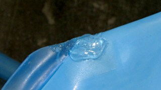 Hydration pack leak repair blob