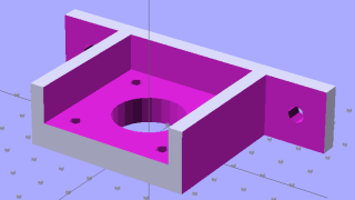 NEMA 17 Stepper Mount - solid model