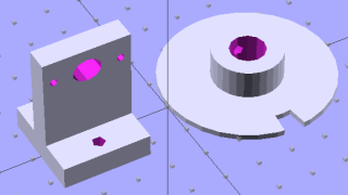 Wheel and post solid model