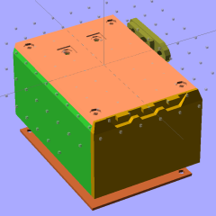 Case Solid Model - Battery Contact View - Fit Case Solid Model - Battery Contact View - Fit