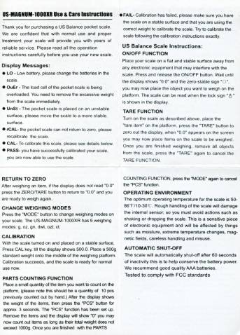 Instructions Instructions