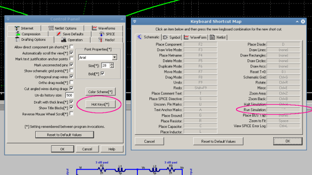 LTSPice Run key binding