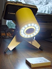 SX230HS macro adapter LED ring light - front view