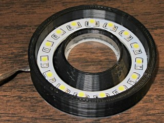 Macro lens snout with LED ring light