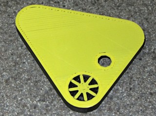 Camera mount baseplate - bottom view - with support