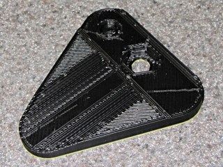 Camera mount baseplate - top view