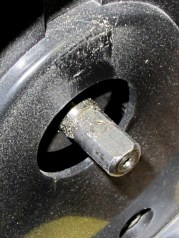 Belt sander disk shaft