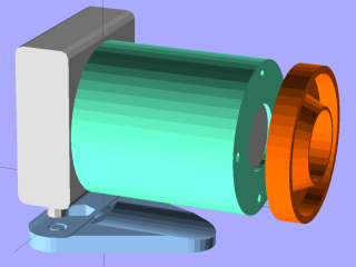 LED Ring mount - solid model - exploded view LED Ring mount - solid model - exploded view