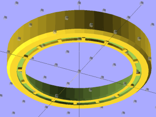Lens cap - solid model - bottom view
