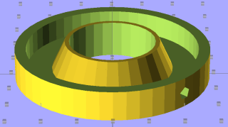 Macro adapter snout - solid model - front view Macro adapter snout - solid model - front view