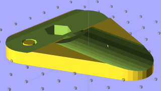 Mounting plate - solid model - top view Mounting plate - solid model - top view