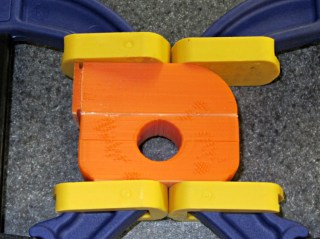 Superflash mount - glue clamping