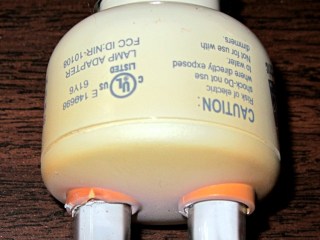 img_1153 - CFL bulb - heat damage CFL bulb - heat damage