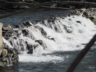 Red Oaks Mill dam - crumbled section