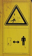 Komatsu warning placard 1