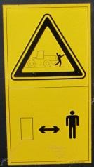 Komatsu warning placard 3