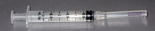 Syringe with tubing to fit R380