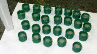 Filling pin caps with silicone