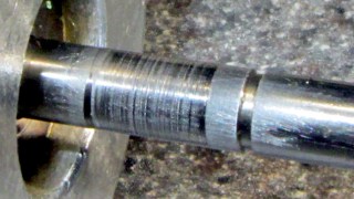 Freezer motor - scored shaft detail