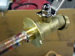 Garden faucet - sweat-soldered fitting