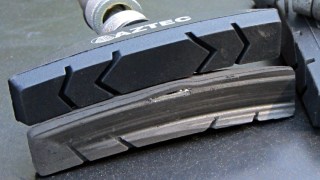 Worn-through brake pad