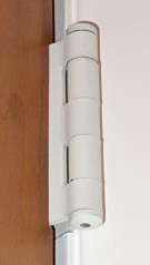 Door hinge with pin punch hole