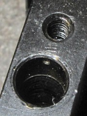 img_2053 - Y axis leadscrew hole counterbore Y axis leadscrew hole counterbore