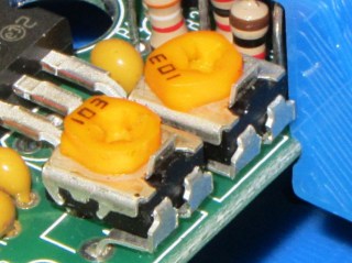 TinyTrak3+ trimpot overhang