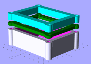 Longboard Ground Effect Lighting Case - exploded view Longboard Ground Effect Lighting Case - exploded view