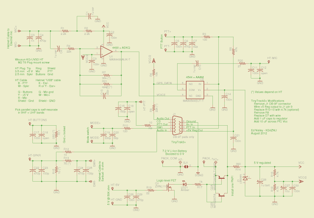 Schematic - Wouxun HT GPS+Voice Interface - August 2012 Schematic - Wouxun HT GPS+Voice Interface - August 2012