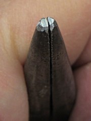 Reshaped needle nose pliers jaws