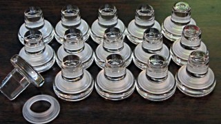 Glass wine corks - natural light