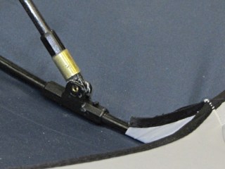 Umbrella strut - brass tubing splint