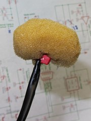 img_2478 - Foam mic ball on bike helmet boom Foam mic ball on bike helmet boom