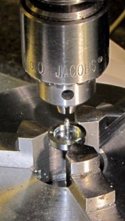 DSC-H5 Shutter Button - in Sherline chuck