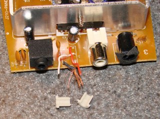 HK Powered Speakers - cable grommet