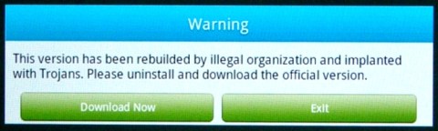 Kindle Fire - File Expert Trojan warning - detail