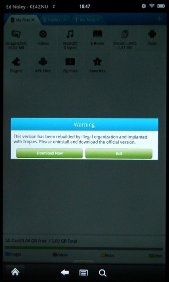 Kindle Fire - File Expert Trojan warning