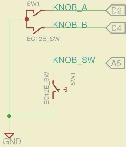 Quadrature Knob with Push Switch