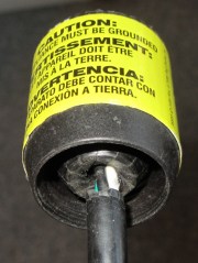 AC Line Cord Plug - clamp fingers