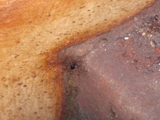 Pinhole in furnace heat exchanger - detail