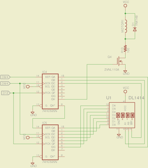Motor Driver with LED Character Display