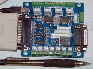 5 axis parallel port breakout board