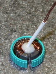 Slit ferrite toroid - with armor