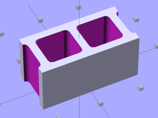 Concrete block - solid model