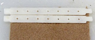 Floor brush strips - gluing fabric